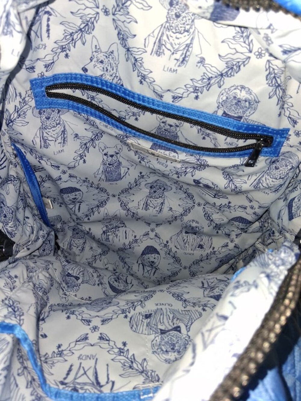 Oliver Thomas Blue Quilted Tennis Backpack - Picture 4 of 7